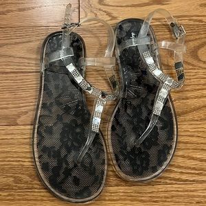 (3/$15) Rhinestone Bedazzled Pool Rubber Sandals